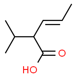 ChemSpider 2D Image | (3E)-2-Isopropyl-3-pentenoic acid | C8H14O2