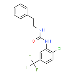 ChemSpider 2D Image | 1-[2-Chloro-5-(trifluoromethyl)phenyl]-3-(2-phenylethyl)urea | C16H14ClF3N2O