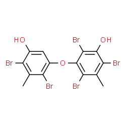 ChemSpider 2D Image | 2,4,6-Tribromo-3-(2,4-dibromo-5-hydroxy-3-methylphenoxy)-5-methylphenol | C14H9Br5O3