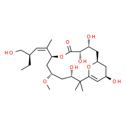 ChemSpider 2D Image | (1R,3R,4S,7S,9S,11S,15R)-3,4,11,15-Tetrahydroxy-7-[(2Z,4R)-4-(hydroxymethyl)-2-hexen-2-yl]-9-methoxy-12,12-dimethyl-6,17-dioxabicyclo[11.3.1]heptadec-13-en-5-one | C25H42O9