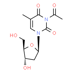 ChemSpider 2D Image | 3-Acetylthymidine | C12H16N2O6
