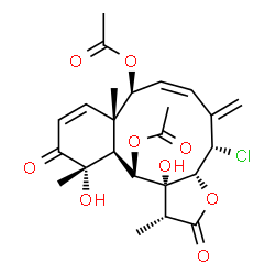 ChemSpider 2D Image | 11-hydroxyptilosarcenone | C24H29ClO9