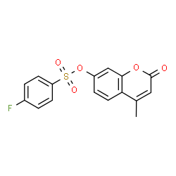 ChemSpider 2D Image | 4-Methyl-2-oxo-2H-chromen-7-yl 4-fluorobenzenesulfonate | C16H11FO5S