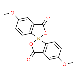ChemSpider 2D Image | 5,5'-Dimethoxy-3H,3'H-1,1'-spirobi[[2,1]benzoxathiole]-3,3'-dione | C16H12O6S