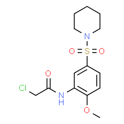 ChemSpider 2D Image | 2-Chloro-N-[2-methoxy-5-(1-piperidinylsulfonyl)phenyl]acetamide | C14H19ClN2O4S