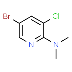 ChemSpider 2D Image | 5-Bromo-3-chloro-N,N-dimethyl-2-pyridinamine | C7H8BrClN2