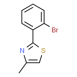ChemSpider 2D Image | 2-(2-Bromophenyl)-4-methyl-1,3-thiazole | C10H8BrNS