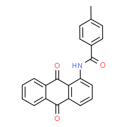 ChemSpider 2D Image | N-(9,10-Dioxo-9,10-dihydro-1-anthracenyl)-4-methylbenzamide | C22H15NO3