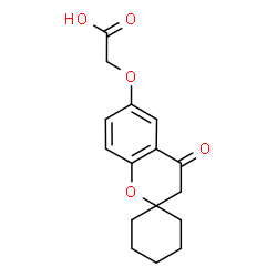 ChemSpider 2D Image | 2-((4-oxospiro[chroman-2,1'-cyclohexan]-6-yl)oxy)acetic acid | C16H18O5