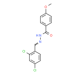 ChemSpider 2D Image | N'-(2,4-Dichlorobenzylidene)-4-methoxybenzohydrazide | C15H12Cl2N2O2