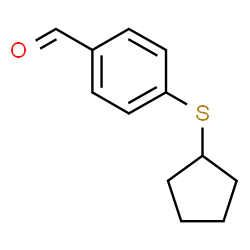 ChemSpider 2D Image | 4-(Cyclopentylsulfanyl)benzaldehyde | C12H14OS