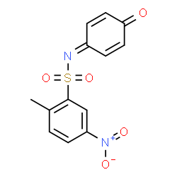 ChemSpider 2D Image | 2-Methyl-5-nitro-N-(4-oxo-2,5-cyclohexadien-1-ylidene)benzenesulfonamide | C13H10N2O5S