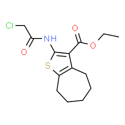 ChemSpider 2D Image | ethyl 2-(2-chloroacetamido)-4H,5H,6H,7H,8H-cyclohepta[b]thiophene-3-carboxylate | C14H18ClNO3S
