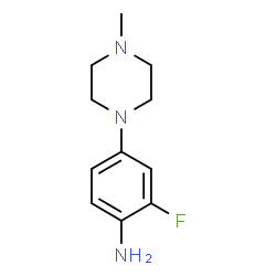 ChemSpider 2D Image | 2-Fluoro-4-(4-methyl-1-piperazinyl)aniline | C11H16FN3