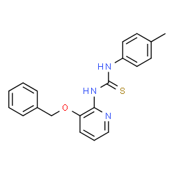 ChemSpider 2D Image | 1-[3-(Benzyloxy)-2-pyridinyl]-3-(4-methylphenyl)thiourea | C20H19N3OS