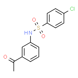 ChemSpider 2D Image | N-(3-Acetylphenyl)-4-chlorobenzenesulfonamide | C14H12ClNO3S