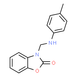 ChemSpider 2D Image | 3-[(4-methylanilino)methyl]-1,3-benzoxazol-2-one | C15H14N2O2