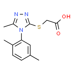 ChemSpider 2D Image | ([4-(2,5-DIMETHYLPHENYL)-5-METHYL-4H-1,2,4-TRIAZOL-3-YL]THIO)ACETIC ACID | C13H15N3O2S