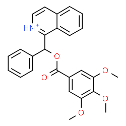 ChemSpider 2D Image | 1-{Phenyl[(3,4,5-trimethoxybenzoyl)oxy]methyl}isoquinolinium | C26H24NO5