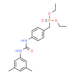 ChemSpider 2D Image | Diethyl (4-{[(3,5-dimethylphenyl)carbamoyl]amino}benzyl)phosphonate | C20H27N2O4P