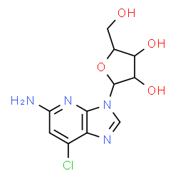 ChemSpider 2D Image | 7-Chloro-3-pentofuranosyl-3H-imidazo[4,5-b]pyridin-5-amine | C11H13ClN4O4