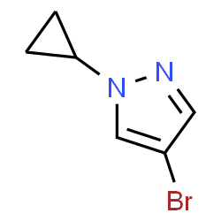 ChemSpider 2D Image | 4-Bromo-1-cyclopropyl-1H-pyrazole | C6H7BrN2