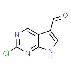 ChemSpider 2D Image | 2-Chloro-1H-pyrrolo[2,3-d]pyrimidine-5-carbaldehyde | C7H4ClN3O