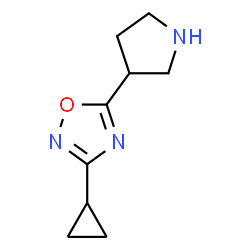 ChemSpider 2D Image | 3-cyclopropyl-5-(pyrrolidin-3-yl)-1,2,4-oxadiazole | C9H13N3O