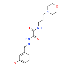 ChemSpider 2D Image | 2-[2-(3-Methoxybenzylidene)hydrazino]-N-[3-(4-morpholinyl)propyl]-2-oxoacetamide | C17H24N4O4