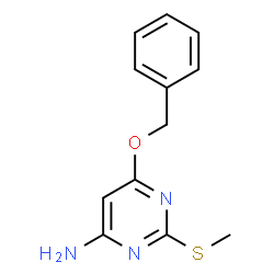 ChemSpider 2D Image | 2-(Methylthio)-6-(phenylmethoxy)-4-pyrimidinamine | C12H13N3OS