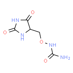 ChemSpider 2D Image | 1-[(2,5-Dioxo-4-imidazolidinyl)methoxy]urea | C5H8N4O4