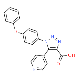 ChemSpider 2D Image | 1-(4-Phenoxyphenyl)-5-(4-pyridinyl)-1H-1,2,3-triazole-4-carboxylic acid | C20H14N4O3