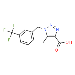 ChemSpider 2D Image | 5-Methyl-1-[3-(trifluoromethyl)benzyl]-1H-1,2,3-triazole-4-carboxylic acid | C12H10F3N3O2