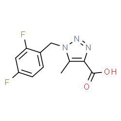 ChemSpider 2D Image | 1-(2,4-Difluorobenzyl)-5-methyl-1H-1,2,3-triazole-4-carboxylic acid | C11H9F2N3O2