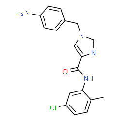 ChemSpider 2D Image | 1-(4-Aminobenzyl)-N-(5-chloro-2-methylphenyl)-1H-imidazole-4-carboxamide | C18H17ClN4O