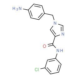 ChemSpider 2D Image | 1-(4-Aminobenzyl)-N-(3-chlorophenyl)-1H-imidazole-4-carboxamide | C17H15ClN4O