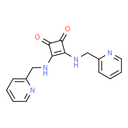 ChemSpider 2D Image | 3,4-Bis[(2-pyridinylmethyl)amino]-3-cyclobutene-1,2-dione | C16H14N4O2