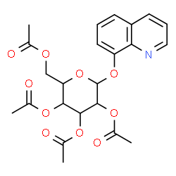 ChemSpider 2D Image | 8-Quinolinyl 2,3,4,6-tetra-O-acetylhexopyranoside | C23H25NO10