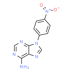 ChemSpider 2D Image | 9-(4-Nitrophenyl)-9H-purin-6-amine | C11H8N6O2