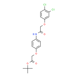 ChemSpider 2D Image | 2-Methyl-2-propanyl (4-{[(3,4-dichlorophenoxy)acetyl]amino}phenoxy)acetate | C20H21Cl2NO5