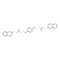 ChemSpider 2D Image | N',N''-(1,4-Phenylenedimethylylidene)bis[2-(2-naphthyloxy)acetohydrazide] | C32H26N4O4