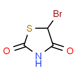 ChemSpider 2D Image | 5-Bromothiazolidine-2,4-dione | C3H2BrNO2S