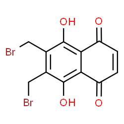 ChemSpider 2D Image | 6,7-Bis(bromomethyl)-5,8-dihydroxy-1,4-naphthoquinone | C12H8Br2O4