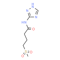 ChemSpider 2D Image | 4-(Methylsulfonyl)-N-(4H-1,2,4-triazol-3-yl)butanamide | C7H12N4O3S