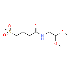 ChemSpider 2D Image | N-(2,2-Dimethoxyethyl)-4-(methylsulfonyl)butanamide | C9H19NO5S