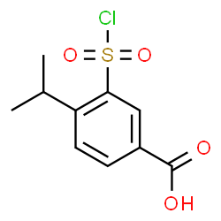 ChemSpider 2D Image | 3-Chlorosulfonyl-4-isopropyl-benzoic acid | C10H11ClO4S
