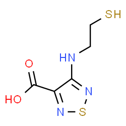 ChemSpider 2D Image | 4-[(2-Sulfanylethyl)amino]-1,2,5-thiadiazole-3-carboxylic acid | C5H7N3O2S2