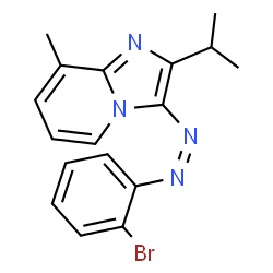 ChemSpider 2D Image | 3-[(Z)-(2-Bromophenyl)diazenyl]-2-isopropyl-8-methylimidazo[1,2-a]pyridine | C17H17BrN4