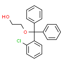 ChemSpider 2D Image | 2-[(2-Chlorophenyl)(diphenyl)methoxy]ethanol | C21H19ClO2