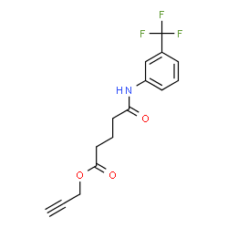 ChemSpider 2D Image | 2-Propyn-1-yl 5-oxo-5-{[3-(trifluoromethyl)phenyl]amino}pentanoate | C15H14F3NO3